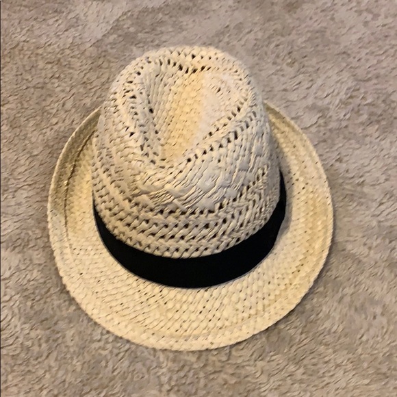 J. Crew Accessories - J Crew Straw Hat W/Black Band One Size